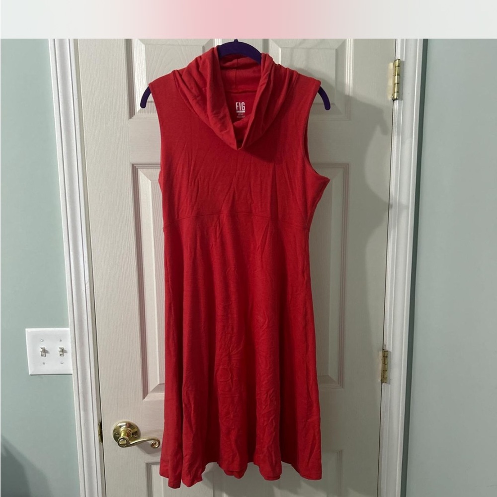 Women's Red Cowl Neck Mini Dress